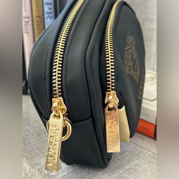 NEW Versace Parfums Black Gold Clutch/Crossbody Bag Authentic - Picture 6 of 7